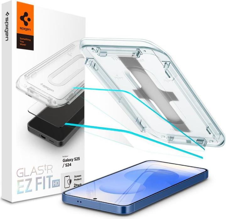 Produktbild Spigen Glas.tR Ez Fit (2 Stück, Samsung Galaxy S24, Samsung Galaxy S25)