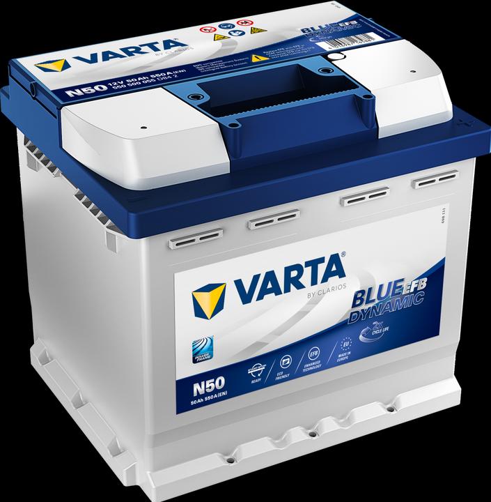 Actual product image Varta N50 Blue Dynamic EFB 550 500 055 Car battery 50Ah (12 V, 50 Ah, 550 A)
