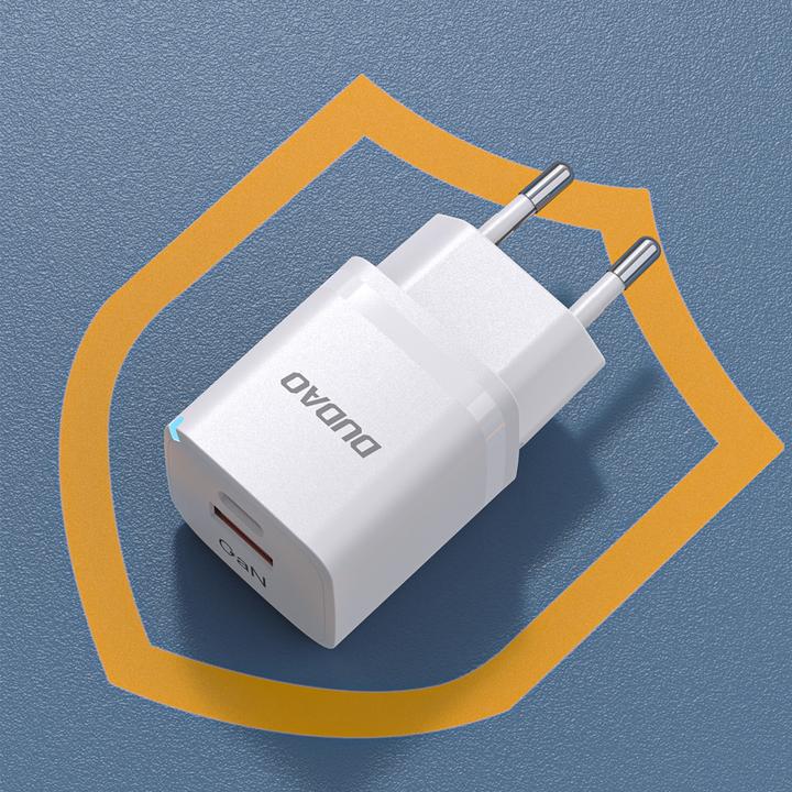 Productafbeelding Dudao Wandladegerät GaN 33W PPS USB C/USB A13Pro - weiss (33 W)