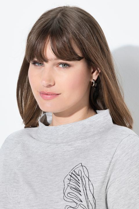 Produktbild Ulla Popken Longshirt, Stickerei, Stehkragen, Langarm (58)