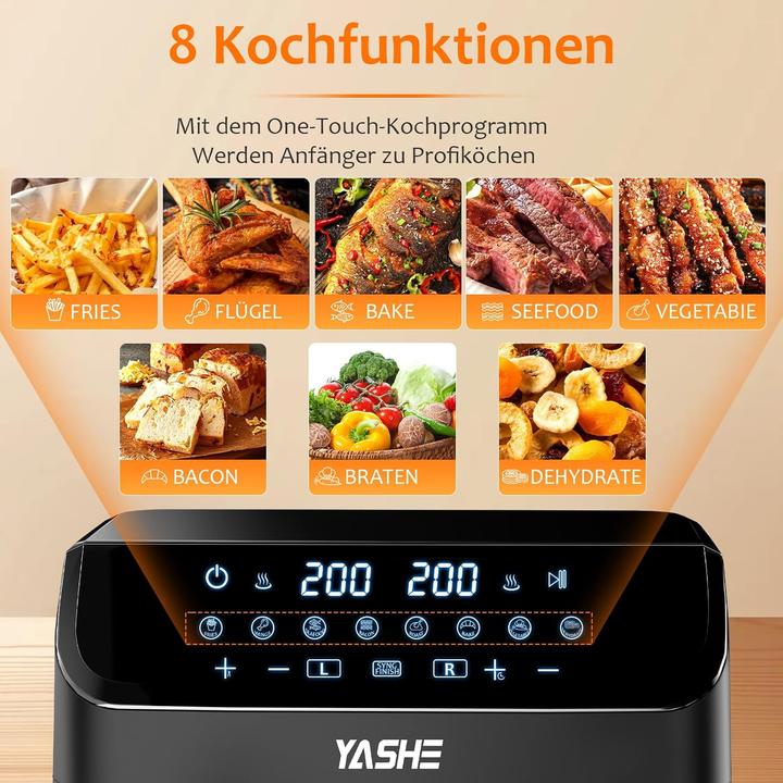 Actual product image Yashe Dual Zone Airfryer