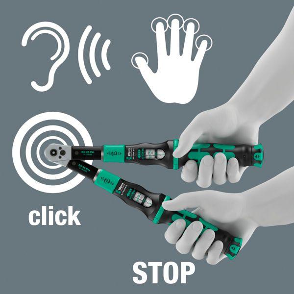 Actual product image Wera Click-Torque Lock A6 R/L (1/4", 2.50 Nm, 25 Nm)
