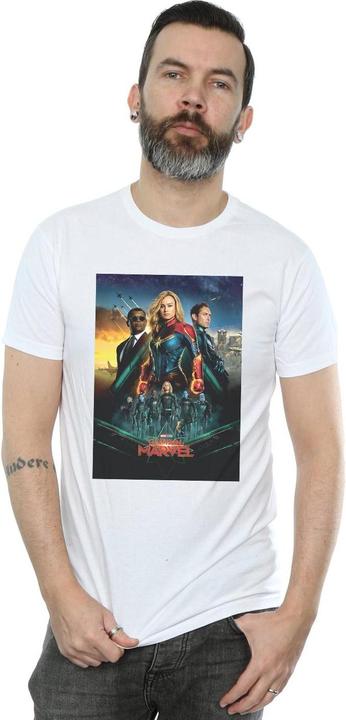 Actual product image Mens Captain Movie Starforce Poster T-Shirt (M)