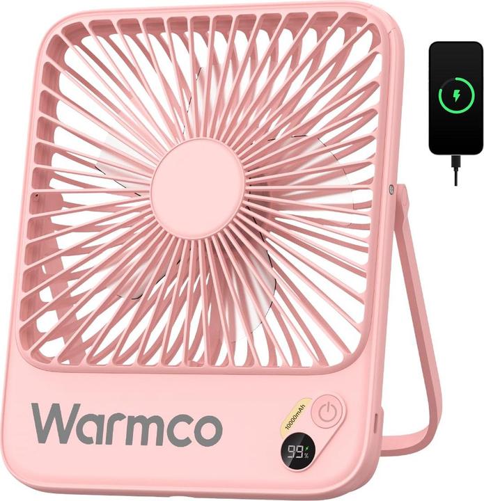 Produktbild Warmco Tragbarer Akku-Tischventilator (40 dB)