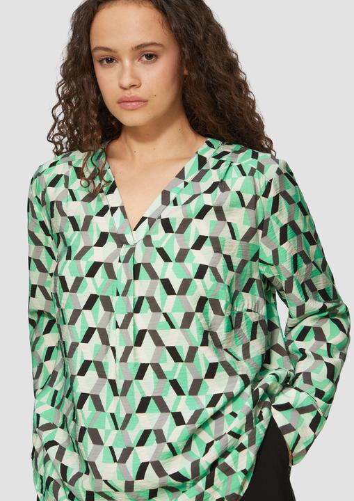 Produktbild s.Oliver Bluse Strukturierte Bluse mit All-over-Print (46)