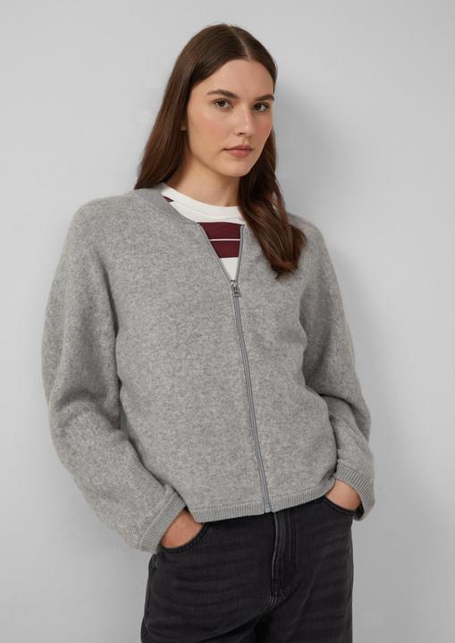 Produktbild s.Oliver Strickjacke Weiche Strickjacke aus Wollmix mit Rippbündchen (36)