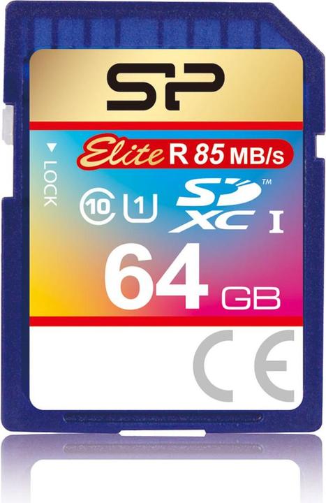 Produktbild Silicon Power Elite UHS-I 64GB SDXC 85/10 MBs SP064GBSDHAU1V10 (64 GB, SDXC, U1, UHS-I)