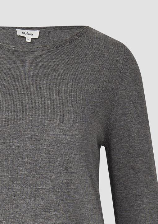 Produktbild s.Oliver Strickpullover Weicher Feinstrickpullover mit Rollkanten (48)