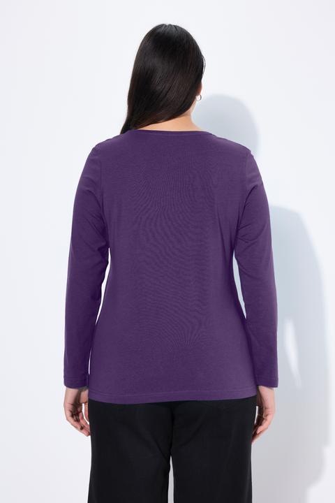 Produktbild Ulla Popken Shirt, Slim, Rundhalsausschnitt, Langarm (62)