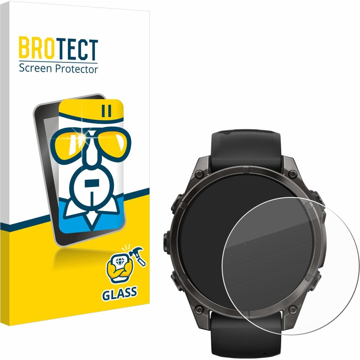 BROTECT Panzerglas Displayschutz 9H Schutzglas Glas Klar Transparent, Smartwatch Schutzfolie, Transparent