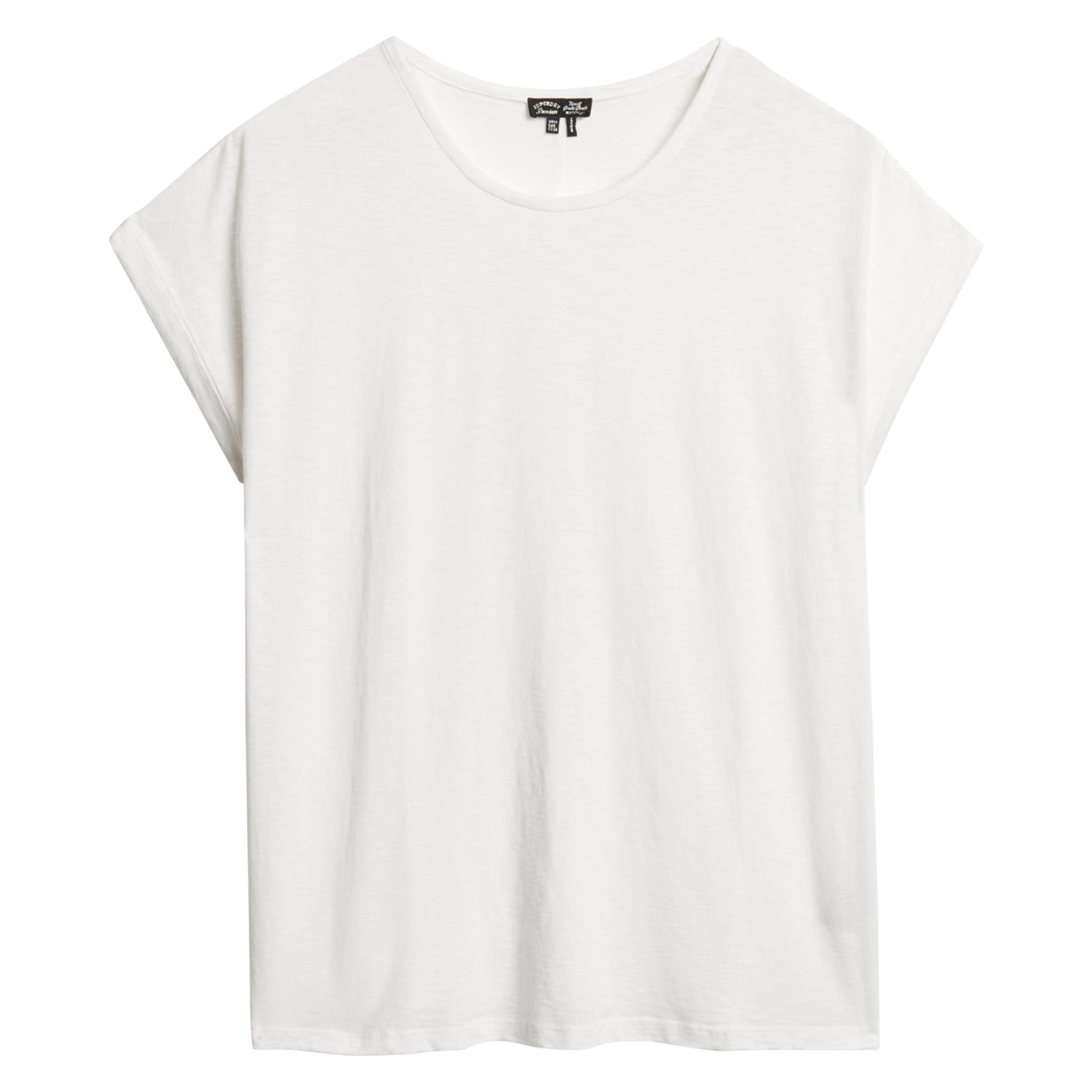 Superdry, Damen, Shirts, Locker Geschnittenes Studios T-Shirt, Weiss, (Xxs)