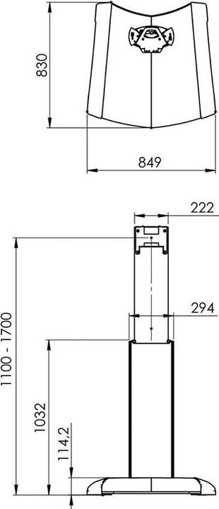 Actual product image Vogels Professional PFF 2420 - Mounting component (floor stand) (70 kg, 32" - 65")
