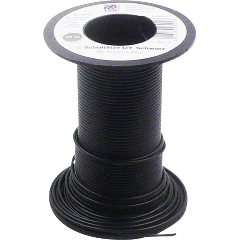 Tru Components, Kabelleitung, Litze LiY 1 x 0.14 mm² Schwarz (10 m)