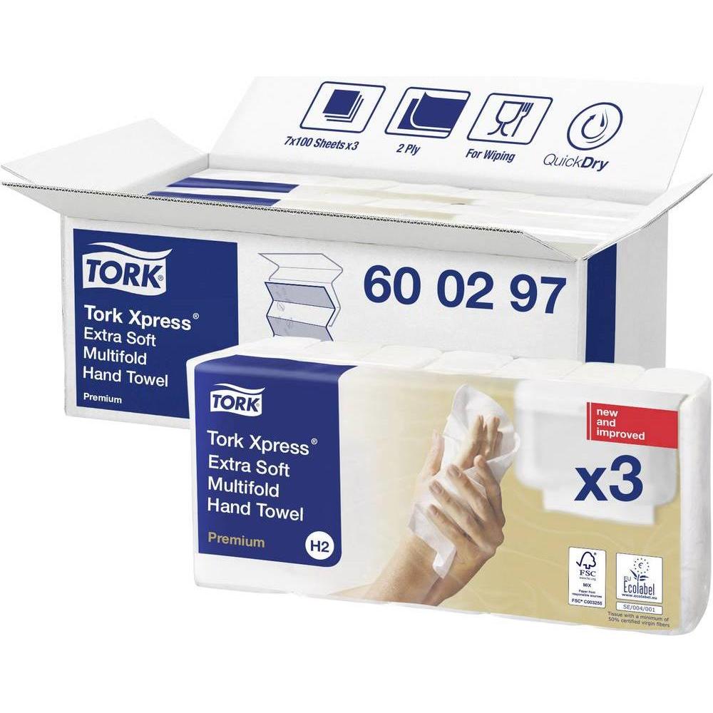Tork Papierhandtücher, Haushaltspapier, Weiss
