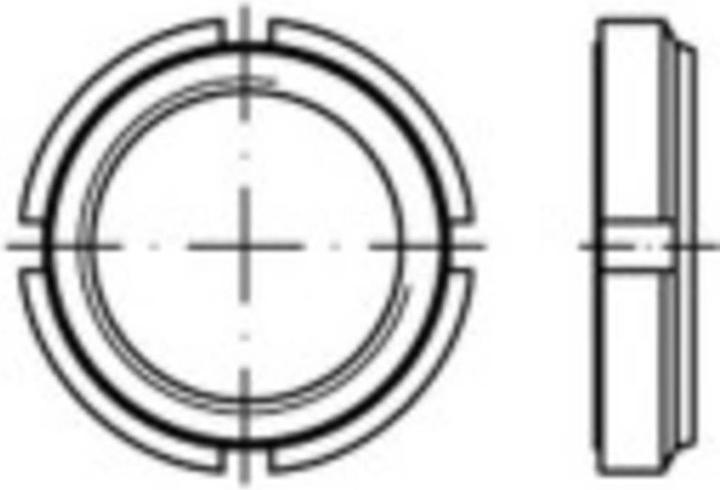 Produktbild Toolcraft Nutmuttern M40 8 mm Stahl galv (M40)