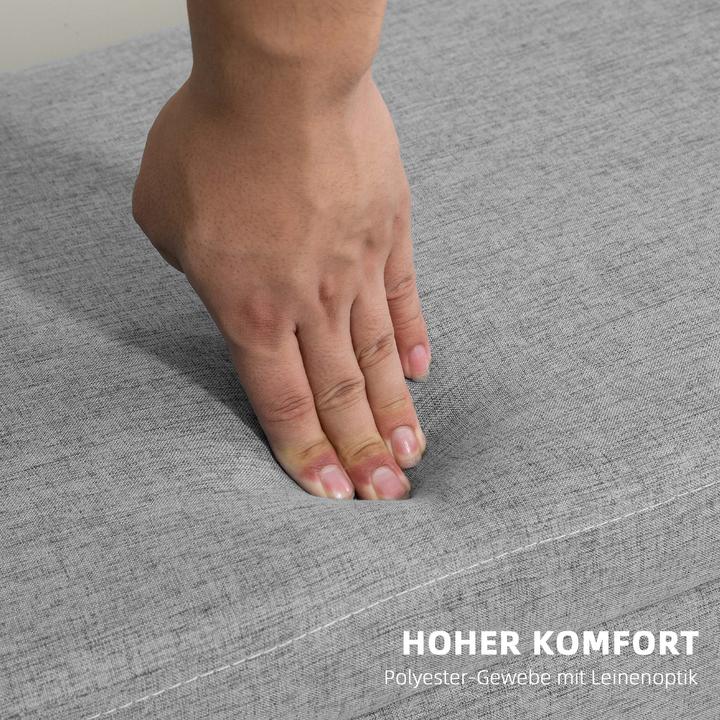 Actual product image Homcom Sitzbank Polyester, Kautschukholz Grau (39 cm)