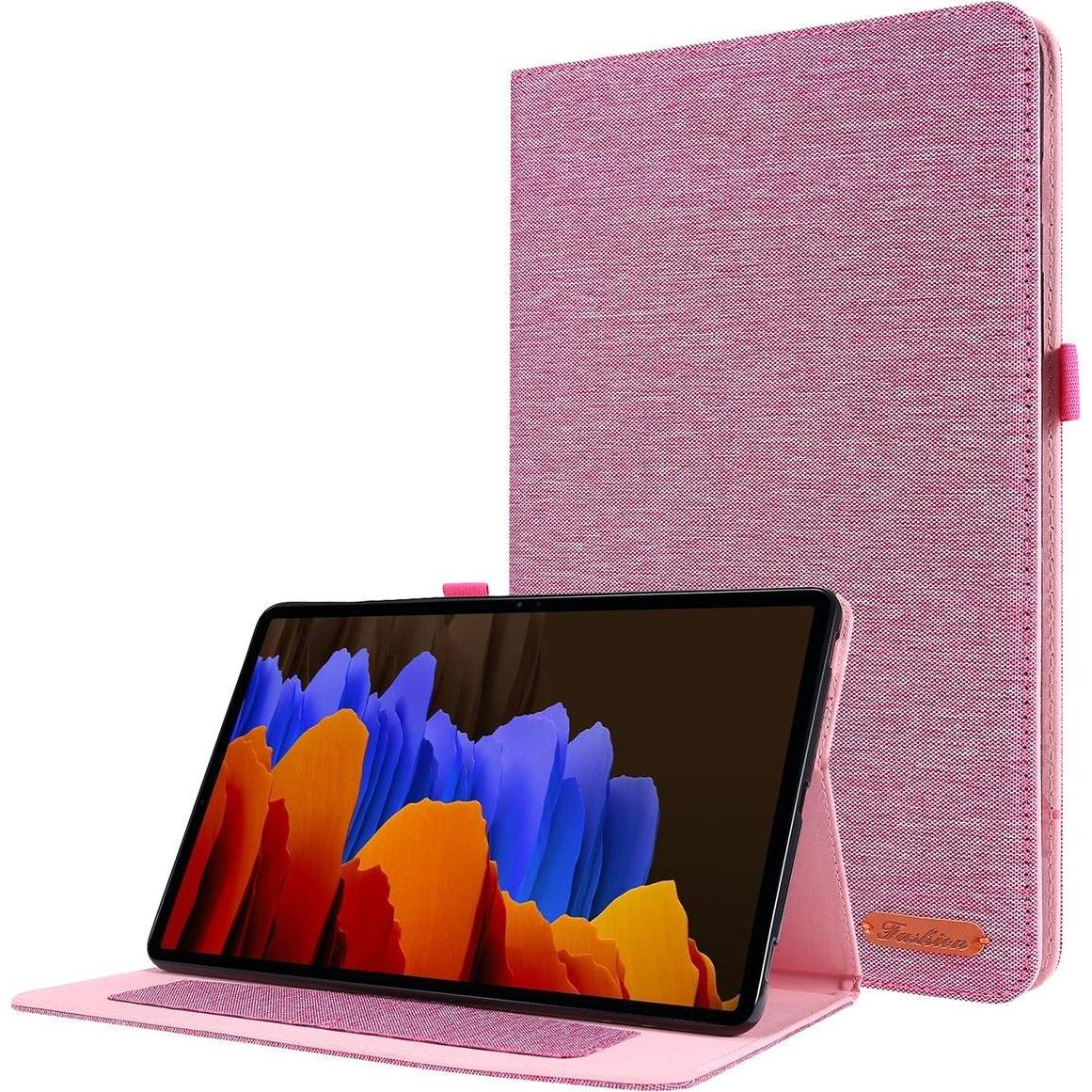 König Design Schutz Tablet Hülle für Samsung Galaxy Tab S7 FE Case Cover Tasche Etuis Rosa (Galaxy Tab S7 FE), Tablet Hü...