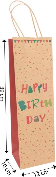 Produktbild Idena Flaschentasche B-Day 12x10x39cm FSC-Mix (Flaschentasche, 1 x)