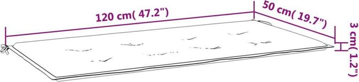 Actual product image VidaXL Veva (120 x 50 x 3 cm)