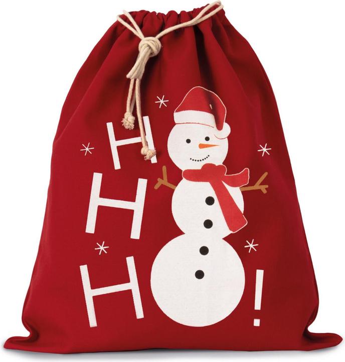 Kimood Accessoire-Tasche Schneemann-Motiv Baumwolle