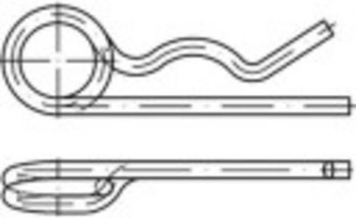 Produktbild Toolcraft Federstecker DIN 11024 Edelsta