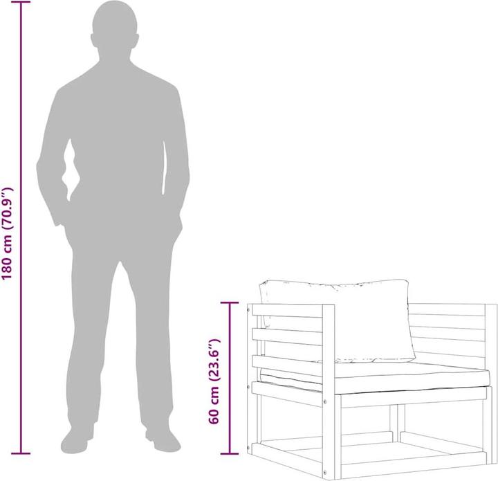 Actual product image vidaXL Gartenstuhl