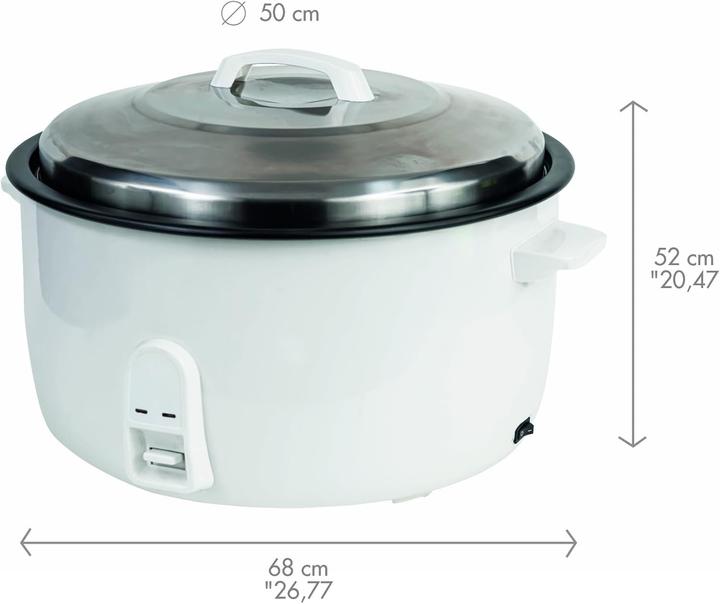 Produktbild Louis Tellier Professionele elektrische rijstkoker - geschikt voor 10kg rijst - lichtblauw