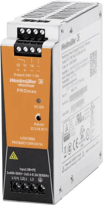 Actual product image Weidmüller DIN rail power supply (DIN rail