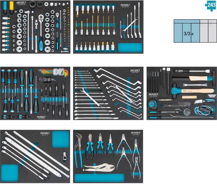 Image du produit HAZET Assortiment de base pour VW, AUDI 0-2500-163/242 ∙ Nombre d'outils : 242