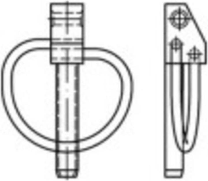 Immagine prodotto Toolcraft Perno DIN 11023 giallo ch
