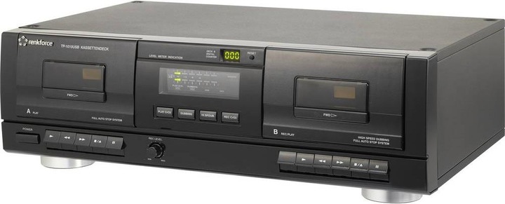 Actual product image Renkforce Tape Deck TP-1010USB Black D (Cassette recorder)