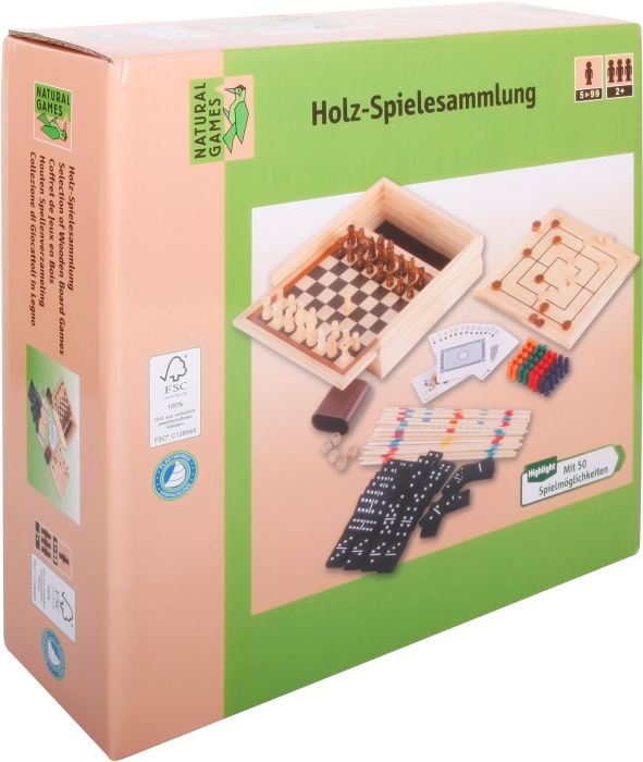 Actual product image Natural games NG Wooden game collection 50 in 1 (German)