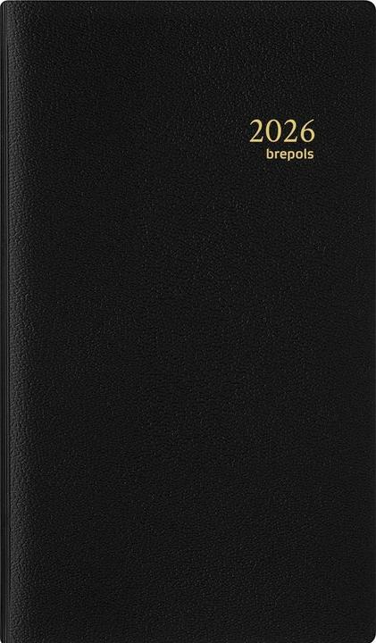 Actual product image Brepols Breplan 1W/S Genova Pl. 7742051 black, 9x16cm, 2021 (A6, German, French, English, Italian, Dutch, Spanish)