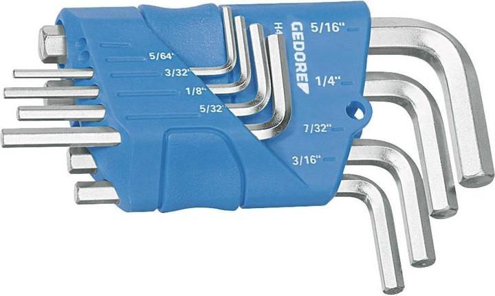 Image du produit Gedore H 42-88 A Jeu de tournevis d'angle dans un support 8 pièces 5/64-5/16AF