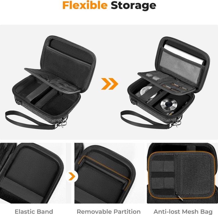 Image du produit K&F Concept Sac à bandoulière 1L Urban Wander 07 (Gris) (Sac à bandoulière pour appareil photo, 1 l)