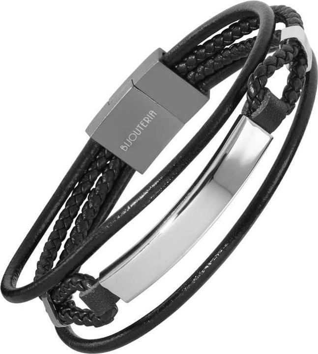 Immagine prodotto Bijouteria Bracciale (21 cm, Acciaio inossidabile, Cuoio)
