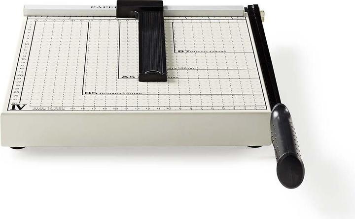 Nedis KÖNIG - Papierschneidemaschine - Grösse A4 - Mit Sicherheitsverriegelung - Geeignet für A4 und (4 Blätter, A4)