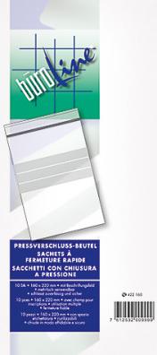 Produktbild BüroLine Pressverschluss Beutel 50x75mm mit Beschriftungsfeld (10 Stk.)