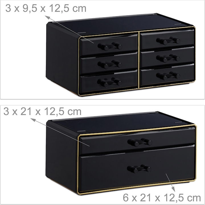 Actual product image Relaxdays Makeup Organizer with 8 Drawers