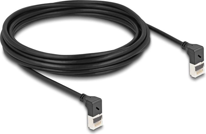 Actual product image Delock RJ45 network cable Cat.6A S/FTP Slim 90° top / top (S/FTP, CAT6a, 5 m)
