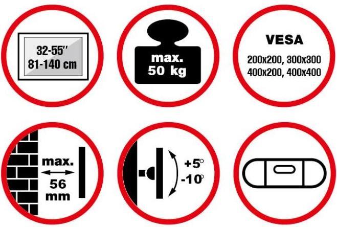 Image du produit Reflecta PLANO Flat 55-4040T (Mur, 50 kg, 32" - 55")