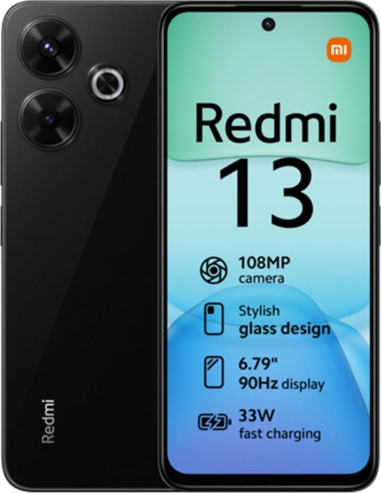Produktbild Xiaomi Redmi 13 (128 GB, Schwarz, 6.79", Dual SIM, 108 Mpx, 4G)