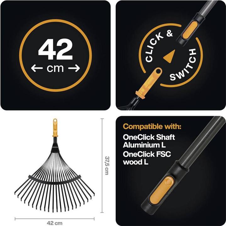 Actual product image Fiskars Fächerbesen OneClick