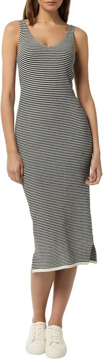 Image du produit Comma Kleid Strickkleid aus Baumwolle mit Streifen (46)