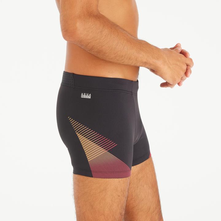 Immagine prodotto Nabaiji Boxer da bagno da uomo - 500 Fiti Tria nero/rosso (40)
