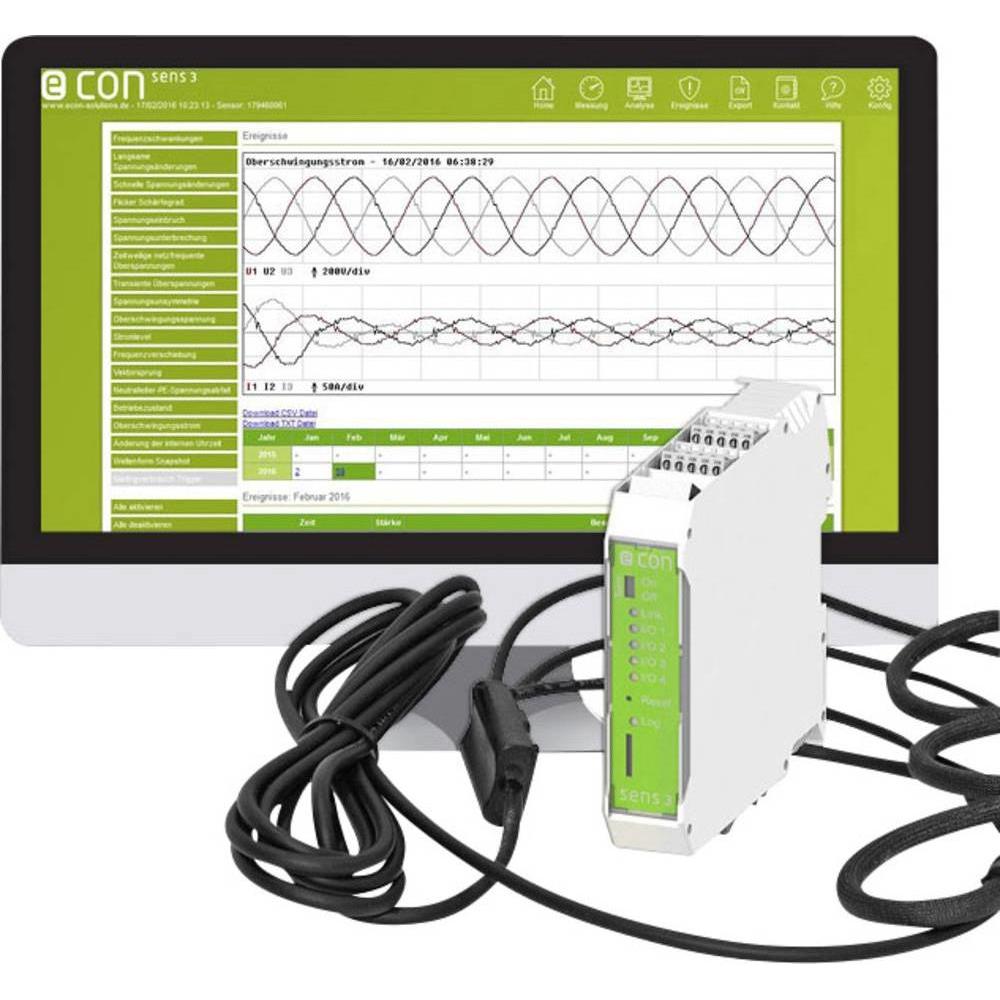 Econ solutions sens3PRO - 400A Netz-Anal (Analysator), Messtechnik, Grün, Weiss