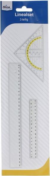 Produktbild MICA College Mica - Linealset 3teilig Lineal 30cm + 16cm + Geodreieck (30 cm)