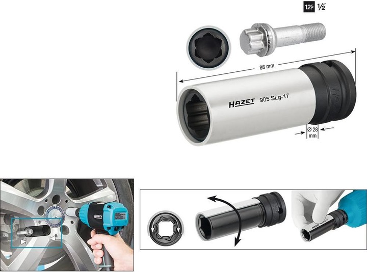Produktbild HAZET Steckschlüsseleinsatz (17 mm)