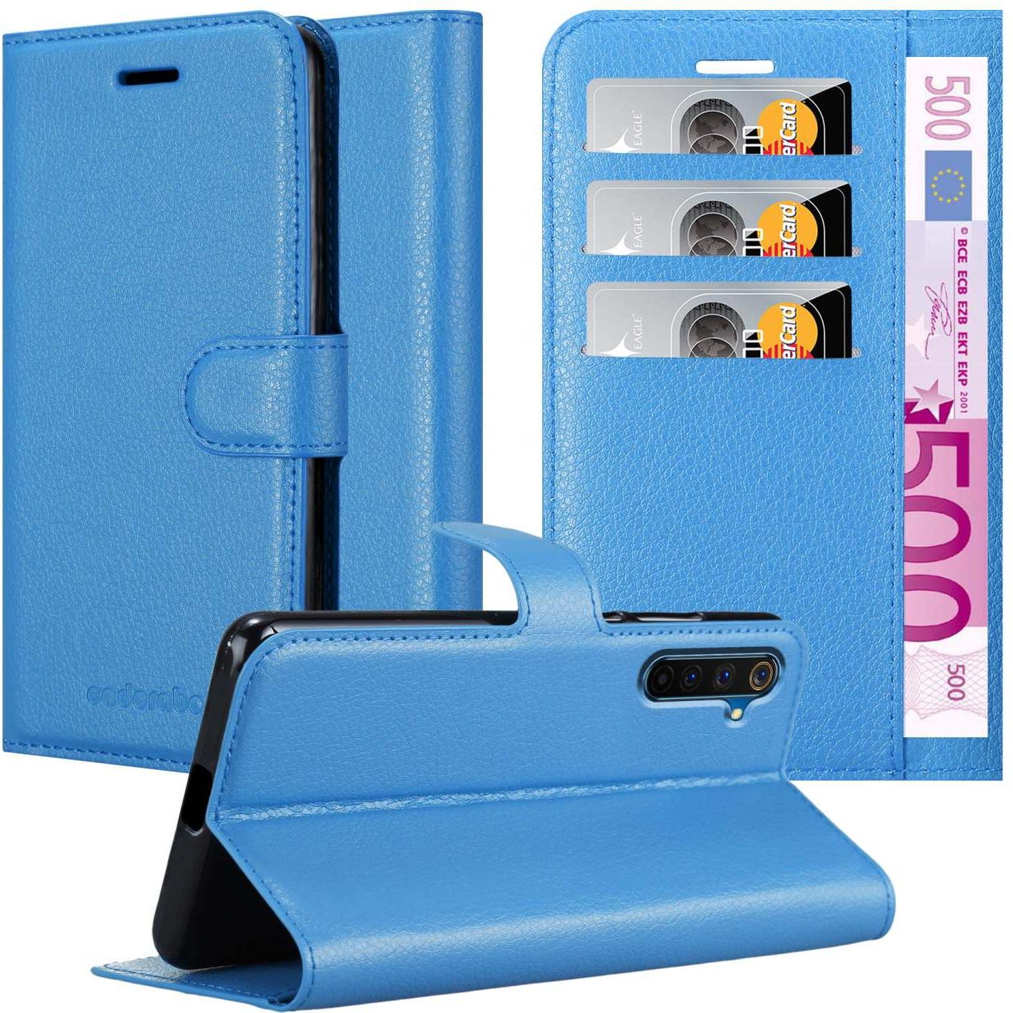 Cadorabo Book Stand Hülle für Realme 6 PRO (Realme 6 Pro), Smartphone Hülle, Blau