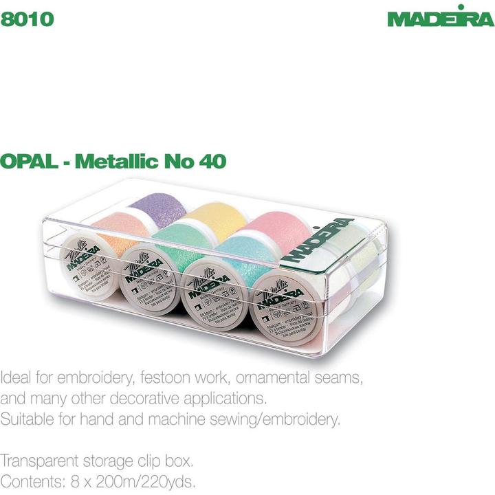 Actual product image Madeira Sewing and embroidery thread Metallic Opal (200 m)